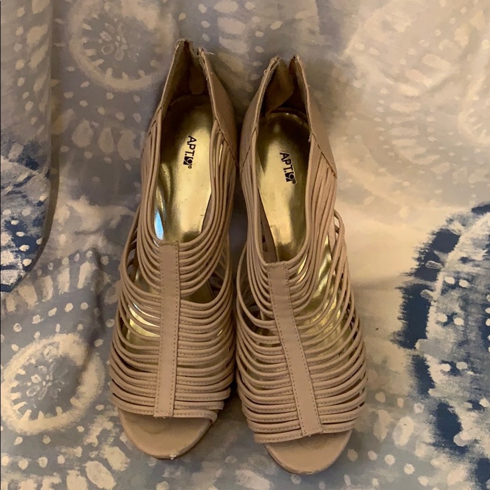 Nude high heels